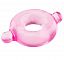 Розовое эрекционное кольцо с ушками для удобства надевания BASICX TPR COCKRING PINK