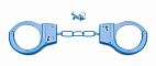 Голубые металлические наручники SHOTS TOYS Blue