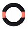 Чёрное эрекционное кольцо NEON STIMU RING 32MM BLACK/ORANGE