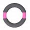 Серое эрекционное кольцо NEON STIMU RING 37MM GREY/PINK