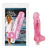     Glitter Gels Vibrating Dong with Balls - 15 .