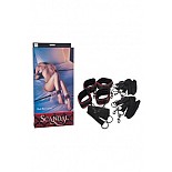 <strong>Комплект бондажа Scandal Bed Restraint атласный черно-красный</strong> <br />
Комплект мягких дизайнерских оков для кровати из чувственной премиум-коллекции эротических аксессуаров Scandal. Оковы на запястья и лодыжки с внутренней стороны отделаны приятным бархатистым материалом, исключающим нежелательный дискомфорт и раздражение кожи. С внешней стороны оковы декорированы дизайнерским рисунком из блестящих красных нитей. В комплекте идут 4 регулируемых ремня для привязывания к кровати с металлическими кольцами и карабинами, а также же один ремень для полной фиксации всей конструкции с обратной стороны кровати или матраса. Длина каждого ремня 144 см поэтому комплект отлично подойдет для кровати любого Размера. Оковы могут быть использованы как с ремнями, так и отдельно. Материал: Polyester; Производитель: California Exotic Novelties. <div class="charTableblock"><div><span>Материал</span>: текстиль</div><div><span>Цвет</span>: черный; красный, розовый</div><div><span>Производитель</span>: California Exotic Novelties, США</div></div> Комплект бондажа Scandal Bed Restraint атласный черно-красный
Комплект мягких дизайнерских оков для кровати из чувственной премиум-коллекции эротических аксессуаров Scandal. Оковы на запястья и лодыжки с внутренней стороны отделаны приятным бархатистым материалом, исключающим нежелательный дискомфорт и раздражение кожи. С внешней стороны оковы декорированы дизайнерским рисунком из блестящих красных нитей. В комплекте идут 4 регулируемых ремня для привязывания к кровати с металлическими кольцами и карабинами, а также же один ремень для полной фиксации всей конструкции с обратной стороны кровати или матраса. Длина каждого ремня 144 см поэтому комплект отлично подойдет для кровати любого Размера. Оковы могут быть использованы как с ремнями, так и отдельно. Материал: Polyester; Производитель: California Exotic Novelties.