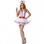 <strong>Костюм медсестры с пышной юбкой</strong> <br />
Костюм состоит из: платья, головного убора, стетоскопа.
 <div class="charTableblock"><div><span>Размер</span>: S (42-44); M (44-46)</div><div><span>Цвет</span>: белый</div><div><span>Производитель</span>: Le Frivole, Китай; Le Frivole, Китай</div></div> Костюм медсестры с пышной юбкой 
Костюм состоит из: платья, головного убора, стетоскопа.