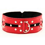 <strong>Ошейник красный с черным 55002ars</strong> <br />
Красный кожаный ошейник с контрастной черной вставкой и заклепками. <div class="charTableblock"><div><span>Материал</span>: кожа</div><div><span>Цвет</span>: красный, розовый</div></div> Ошейник красный с черным 55002ars 
Красный кожаный ошейник с контрастной черной вставкой и заклепками.