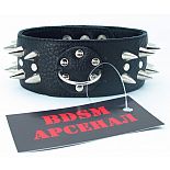 <strong>Ошейник широкий с шипами  55013ars</strong> <br />
 <div class="charTableblock"><div><span>Материал</span>: кожа</div><div><span>Цвет</span>: черный</div></div> Ошейник широкий с шипами  55013ars