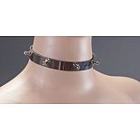 <strong>Металлический ошейник со стразами</strong> <br />
Узкий ошейник выполнен из металла и декорирован металлическими шипами со стразами. <div class="charTableblock"><div><span>Материал</span>: металл</div><div><span>Цвет</span>: другой</div><div><span>Производитель</span>: Подиум, Россия</div></div> Металлический ошейник со стразами 
Узкий ошейник выполнен из металла и декорирован металлическими шипами со стразами.