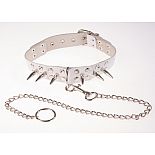 <strong>Белый кожаный ошейник с шипами</strong> <br />
Изготовлен из натуральной кожи с велюровой подкладкой. <div class="charTableblock"><div><span>Материал</span>: кожа</div><div><span>Цвет</span>: белый</div><div><span>Производитель</span>: Sitabella, Россия</div></div> Белый кожаный ошейник с шипами
Изготовлен из натуральной кожи с велюровой подкладкой.