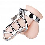 <strong>Мужской пояс верности из металлической решетки</strong> <br />
Эффектный пояс верности из металла, имитирующий клетку и практически не скрывающий половой член. <div class="charTableblock"> </div> Мужской пояс верности из металлической решетки 
Эффектный пояс верности из металла, имитирующий клетку и практически не скрывающий половой член.