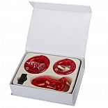 <strong>Мужской набор верности красного цвета с насадками стандартного размера</strong> <br />
Игрушка является мужским аналогом женского  пояса верности . <div class="charTableblock"> </div> Мужской набор верности красного цвета с насадками стандартного размера 
Игрушка является мужским аналогом женского  пояса верности .