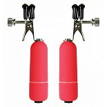 <strong>Красные клипсы на соски с вибрацией</strong> <br />
Металлические зажимы для сосков с резиновым покрытием и вибрацией. <div class="charTableblock"><div><span>Производитель</span>: OUCH by Shots Media BV, Нидерланды</div></div> Красные клипсы на соски с вибрацией 
Металлические зажимы для сосков с резиновым покрытием и вибрацией.