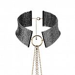 <strong>Чёрный ошейник с цепочками Desir Metallique Collar</strong> <br />
Роскошное украшение, которое стоит надеть не только для эротической игры! Представьте, что оно на вас, когда вы надеваете рубашку с глубоким декольте. <div class="charTableblock"><div><span>Материал</span>: металл</div><div><span>Цвет</span>: черный</div><div><span>Производитель</span>: Bijoux Indiscrets, Испания</div></div> Чёрный ошейник с цепочками Desir Metallique Collar 
Роскошное украшение, которое стоит надеть не только для эротической игры! Представьте, что оно на вас, когда вы надеваете рубашку с глубоким декольте.