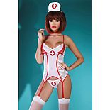 <strong>Костюм медсестры Chavi</strong> <br />
Костюм медсестры, в комплект входит корсаж, пажи для чулок не отстегиваются, регулируются по длине, трусики и ободок. <div class="charTableblock"><div><span>Размер</span>: L (46-48); XL (48-50)</div><div><span>Цвет</span>: белый</div><div><span>Производитель</span>: Livia Corsetti, Польша</div></div> Костюм медсестры Chavi 
Костюм медсестры, в комплект входит корсаж, пажи для чулок не отстегиваются, регулируются по длине, трусики и ободок.