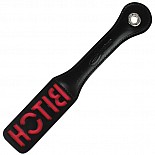 Leather Impression Paddle - Bitch 
Premium, hand-stitched leather slapper.