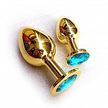   Butt Plug Gold Small Blue 
  Butt Plug Gold Blue.