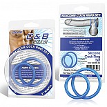         SILICONE COCK RING SET BLM4005-BLU 
       .