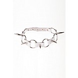 <strong>Ошейник с кольцами и шипами белый</strong> <br />
Ошейник с кольцами и шипами. <div class="charTableblock"><div><span>Материал</span>: кожа</div><div><span>Цвет</span>: белый</div></div> Ошейник с кольцами и шипами белый 
Ошейник с кольцами и шипами.