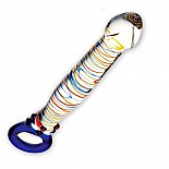 <strong>Красочный анальный стимулятор из стекла, 20,5 см</strong> <br />
Анальный прямой стимулятор с реалистичной головкой и безопасным кольцом для извлечения. Основание кольца украшено красными декоративными каплями из стекла. Тело фаллоса покрыто желтыми и синими линиями. <div class="charTableblock"><div><span>Длина, см</span>: 20.5</div><div><span>Диаметр, см</span>: 3.5</div><div><span>Материал</span>: стекло</div><div><span>Цвет</span>: прозрачный</div><div><span>Длина, см</span>: 17-20</div><div><span>Диаметр, см</span>: 3</div></div> Красочный анальный стимулятор из стекла, 20,5 см 
Анальный прямой стимулятор с реалистичной головкой и безопасным кольцом для извлечения. Основание кольца украшено красными декоративными каплями из стекла. Тело фаллоса покрыто желтыми и синими линиями.