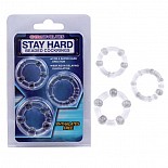 <strong>Набор прозрачных стимулирующих колец Stay Hard</strong> <br />
Набор из трех прозрачных эрекционных колец, разных по толщине и диаметру.
<br><br>Возможны варианты использования, как на фото: одновременно, так и по одному. <div class="charTableblock"><div><span>Материал</span>: ПВХ (PVC)</div></div> Набор прозрачных стимулирующих колец Stay Hard 
Набор из трех прозрачных эрекционных колец, разных по толщине и диаметру.
<br><br>Возможны варианты использования, как на фото: одновременно, так и по одному.