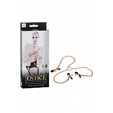 <strong>Зажимы для сосков и половых губ с цепью Entice Triple Intimate Clamps золотистые</strong> <br />
Золотистые зажимы для сосков и половых губ Triple Intimate Clamps из коллекции Entice. Неотъемлемый аксессуар большинства сексуальных образов. А так как позолота добавляет шик и грацию, данный аксессуар должен быть у каждой женщины. Длина 64,75 см; Диаметр: 3,25 см; Материал: MTL; Производитель: California Exotic Novelties.<div class="charTableblock"><div><span>Тип</span>: для сосков; для половых губ</div><div><span>Особенности</span>: с цепочкой</div><div><span>Производитель</span>: California Exotic Novelties, США</div></div> Зажимы для сосков и половых губ с цепью Entice Triple Intimate Clamps золотистые 
Золотистые зажимы для сосков и половых губ Triple Intimate Clamps из коллекции Entice. Неотъемлемый аксессуар большинства сексуальных образов. А так как позолота добавляет шик и грацию, данный аксессуар должен быть у каждой женщины. Длина 64,75 см; Диаметр: 3,25 см; Материал: MTL; Производитель: California Exotic Novelties.