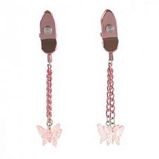 <strong>Розовые клипсы для сосков Bitchy Butterflies с бабочками</strong> <br />
Клипсы для сосков в виде небольших розовых бабочек на цепочках.<div class="charTableblock"><div><span>Тип</span>: для сосков</div><div><span>Особенности</span>: с цепочкой</div><div><span>Производитель</span>: Toy Joy, Голландия</div></div> Розовые клипсы для сосков Bitchy Butterflies с бабочками 
Клипсы для сосков в виде небольших розовых бабочек на цепочках.