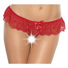 <strong>Открытые трусики-стринг с оборочками</strong> <br />
Стринги открытые с ажурной юбочкой. Украшены бантиком спереди по центру.<div class="charTableblock"><div><span>Размер</span>: S (42-44); M (44-46); L (46-48)</div><div><span>Цвет</span>: красный, розовый</div><div><span>Производитель</span>: Roxana, Польша</div></div> Открытые трусики-стринг с оборочками 
Стринги открытые с ажурной юбочкой. Украшены бантиком спереди по центру.