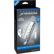 <strong>Прозрачная вибронасадка  Deluxe Vibrating Penis Enhancer - 13 см.</strong> <br />
Вибронасадка предназначена для усиления эрекции, пролонгации полового акта и более полного удовлетворения партнера за счет дополнительного объема, клиторальной стимуляции.<div class="charTableblock"> </div> Прозрачная вибронасадка  Deluxe Vibrating Penis Enhancer - 13 см. 
Вибронасадка предназначена для усиления эрекции, пролонгации полового акта и более полного удовлетворения партнера за счет дополнительного объема, клиторальной стимуляции.