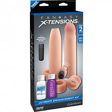 <strong>Комплект телесных насадок и колец Ultimate Enhancement Kit  </strong> <br />
Насадки изготовлены из супер-эластичного Fanta Flesh материала, подходят для большинства Размеров.<div class="charTableblock"> </div> Комплект телесных насадок и колец Ultimate Enhancement Kit   
Насадки изготовлены из супер-эластичного Fanta Flesh материала, подходят для большинства Размеров.