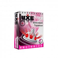 <strong>Презервативы Шоковая терапия (Luxe), 1 шт.</strong> <br />
Не волнуйтесь, эти презервативы не бьются током, но кое-какой будоражащий эффект все же обеспечивают.<div class="charTableblock"><div><span>Производитель</span>: Luxe, Китай</div><div><span>Количество</span>: 1</div></div> Презервативы Шоковая терапия (Luxe), 1 шт.
Не волнуйтесь, эти презервативы не бьются током, но кое-какой будоражащий эффект все же обеспечивают.