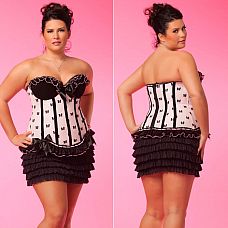 <strong>Роскошный корсет LUXURY</strong> <br />
Невероятно привлекательный и сексуальный бюстье-корсет на внутренних вертикальных косточках без бретелей, выполнен с игривым принтом в виде маленьких бантиков.<div class="charTableblock"><div><span>Размер</span>: 1X (50-52); 2X (52-54)</div><div><span>Цвет</span>: красный, розовый</div><div><span>Производитель</span>: Coquette, Канада</div><div><span>В наличии</span>: 1X-2X, розовый с черным</div></div> Роскошный корсет LUXURY 
Невероятно привлекательный и сексуальный бюстье-корсет на внутренних вертикальных косточках без бретелей, выполнен с игривым принтом в виде маленьких бантиков.