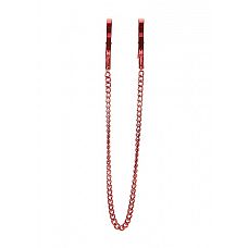 <strong>Клипсы на соски красные  SH-OU079RED</strong> <br />
Металлические зажимы для сосков без резиновых наконечников.<div class="charTableblock"><div><span>Тип</span>: для сосков</div><div><span>Особенности</span>: с цепочкой</div></div> Клипсы на соски красные  SH-OU079RED 
Металлические зажимы для сосков без резиновых наконечников.