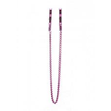 <strong>Розовые металлические клипсы на соски с цепочкой </strong> <br />
Металлические зажимы для сосков без резиновых наконечников.<div class="charTableblock"><div><span>Тип</span>: для сосков</div><div><span>Особенности</span>: с цепочкой</div><div><span>Производитель</span>: OUCH by Shots Media BV, Нидерланды</div></div> Розовые металлические клипсы на соски с цепочкой  
Металлические зажимы для сосков без резиновых наконечников.