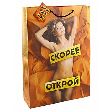 <strong>Средний подарочный пакет  Скорее открой </strong> <br />
Ламинированные бумажные пакеты   лидеры по популярности среди подарочной упаковки.<div class="charTableblock"> </div> Средний подарочный пакет  Скорее открой  
Ламинированные бумажные пакеты   лидеры по популярности среди подарочной упаковки.