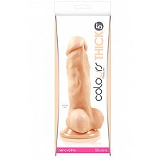  Colours Pleasures - Thick 5" Dildo - Whit 
 Colours Pleasures - Thick 5" Dildo - White      .