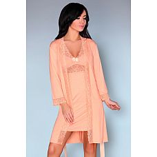 <strong>Ночной комплект Shirleena - пеньюар и сорочка</strong> <br />
Нежный комплект из вискозы.<div class="charTableblock"><div><span>Размер</span>: S (42-44); M (44-46)</div><div><span>Цвет</span>: другой</div><div><span>Производитель</span>: Livia Corsetti, Польша</div><div><span>В наличии</span>: S-M, персиковый</div></div> Ночной комплект Shirleena - пеньюар и сорочка 
Нежный комплект из вискозы.