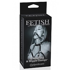 <strong>Бондаж для груди с зажимами и кляпом-расширителем для рта O Ring Ball Gag & Nipple Clamps</strong> <br />
в комплект входит бондаж для груди с металлическими кольцами, кляп-расширитель , соединненый металличексой цепочкой с зажимами на соски.<div class="charTableblock"><div><span>Тип</span>: для сосков</div><div><span>Особенности</span>: с цепочкой</div><div><span>Производитель</span>: PipeDream, США</div></div> Бондаж для груди с зажимами и кляпом-расширителем для рта O Ring Ball Gag & Nipple Clamps 
в комплект входит бондаж для груди с металлическими кольцами, кляп-расширитель , соединненый металличексой цепочкой с зажимами на соски.