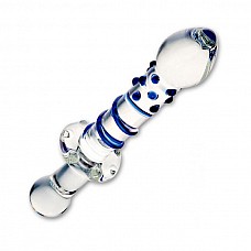 <strong>Двойной стеклянный фаллос с ограничительным основанием посередине, 22 см</strong> <br />
Популярная модель стеклянных игрушек - двойной фаллос с ограничительным основанием посередине.<br><br>
Одна половинка - небольшой прозрачный фаллос с круглой головкой (длина 7,5 см, максимальный диаметр 4 см), вторая часть - фактурный стимулятор с массажными точками, объемной спиралью, которые окрашены в синий цвет.<div class="charTableblock"><div><span>Производитель</span>: Glas, США</div></div> Двойной стеклянный фаллос с ограничительным основанием посередине, 22 см
Популярная модель стеклянных игрушек - двойной фаллос с ограничительным основанием посередине.<br><br>
Одна половинка - небольшой прозрачный фаллос с круглой головкой (длина 7,5 см, максимальный диаметр 4 см), вторая часть - фактурный стимулятор с массажными точками, объемной спиралью, которые окрашены в синий цвет.