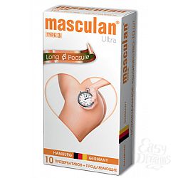 Masculan Ultra 3,  10 шт.*10 Кольца и пупырышки с анестетиком (Long Pleasure)  Masculan Ultra 3,  10 шт.*10 Кольца и пупырышки с анестетиком (Long Pleasure)