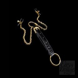     Fetish Fantasy Gold Cockring   Nipple Clamps    
