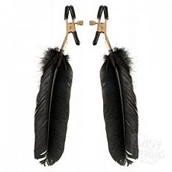        GOLD FEATHER NIPPLE CLAMPS 