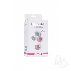 Голубые вагинальные шарики Luna Beards II  Голубые вагинальные шарики Luna Beards II