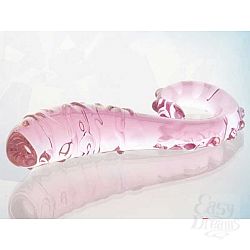 Розовый анальный стимулятор с шишечками по всей длине и закрученной ручкой - 15,5 см.  Розовый анальный стимулятор с шишечками по всей длине и закрученной ручкой - 15,5 см.