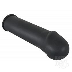 Чёрная удлиняющая насадка для пениса Rebel - 16 см. Чёрная удлиняющая насадка для пениса Rebel - 16 см.