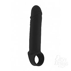 Чёрная удлиняющая насадка Stretchy Penis Extension No.31  Чёрная удлиняющая насадка Stretchy Penis Extension No.31