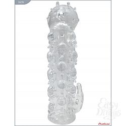 Прозрачная насадка с шипиками и хвостом - 11 см. Прозрачная насадка с шипиками и хвостом - 11 см.