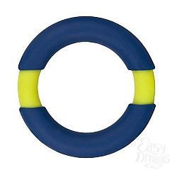 Синее эрекционное кольцо NEON STIMU RING 42MM BLUE/YELLOW  Синее эрекционное кольцо NEON STIMU RING 42MM BLUE/YELLOW