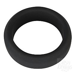 Чёрное эрекционное кольцо из силикона  Чёрное эрекционное кольцо из силикона