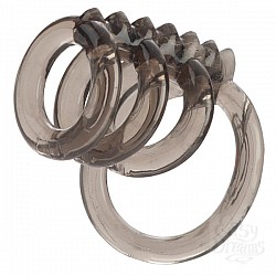 Насадка на пенис и мошонку из 4 колец  Насадка на пенис и мошонку из 4 колец