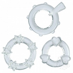 3 прозрачных эрекционных колечка MAGIC C-RINGS  3 прозрачных эрекционных колечка MAGIC C-RINGS