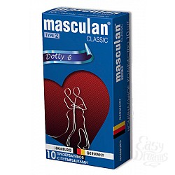 Masculan Classic 2,  10 шт *10. С пупырышками  Masculan Classic 2,  10 шт *10. С пупырышками