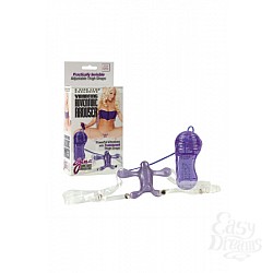 Стимулятор клитора на ремнях Gina Lynn s Vibrating Adventure Arouser с вибрацией фиолетовый  Стимулятор клитора на ремнях Gina Lynn s Vibrating Adventure Arouser с вибрацией фиолетовый